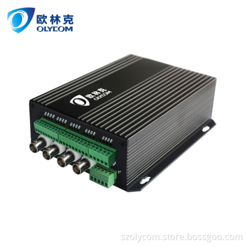 4CH Video + 12CH RS485 Data Video Optical Transmitter and Receiver
